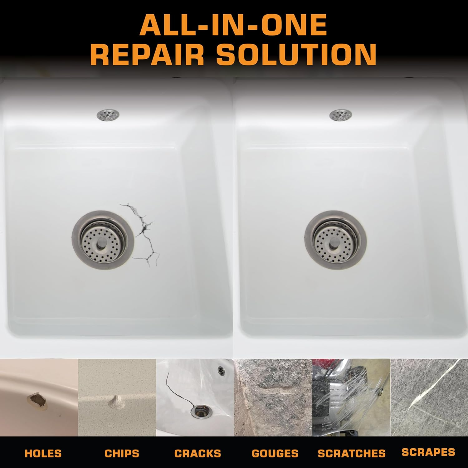 Tile Repair Kit Stone Repair Kit- Porcelain Tile Chip Repair Kit, Porcelain Repair Kit, Marble Repair Kit, Tile Repair, Tub and Tile Refinishing Kit, Crack Chip Ceramic Floor, Bathtub Repair Kit image number 1