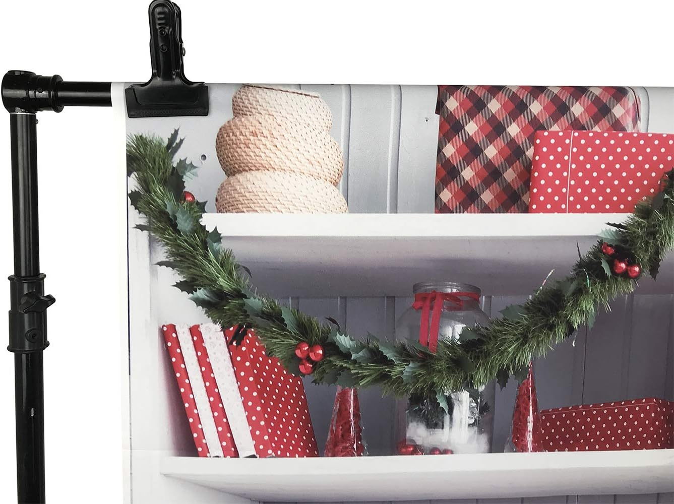 9X6FT Christmas Backdrop Xmas Kitchen Photography Background Indoor Photobooth Decor Photo Studio Newborn Baby Portrait Props WXL52B image number 3