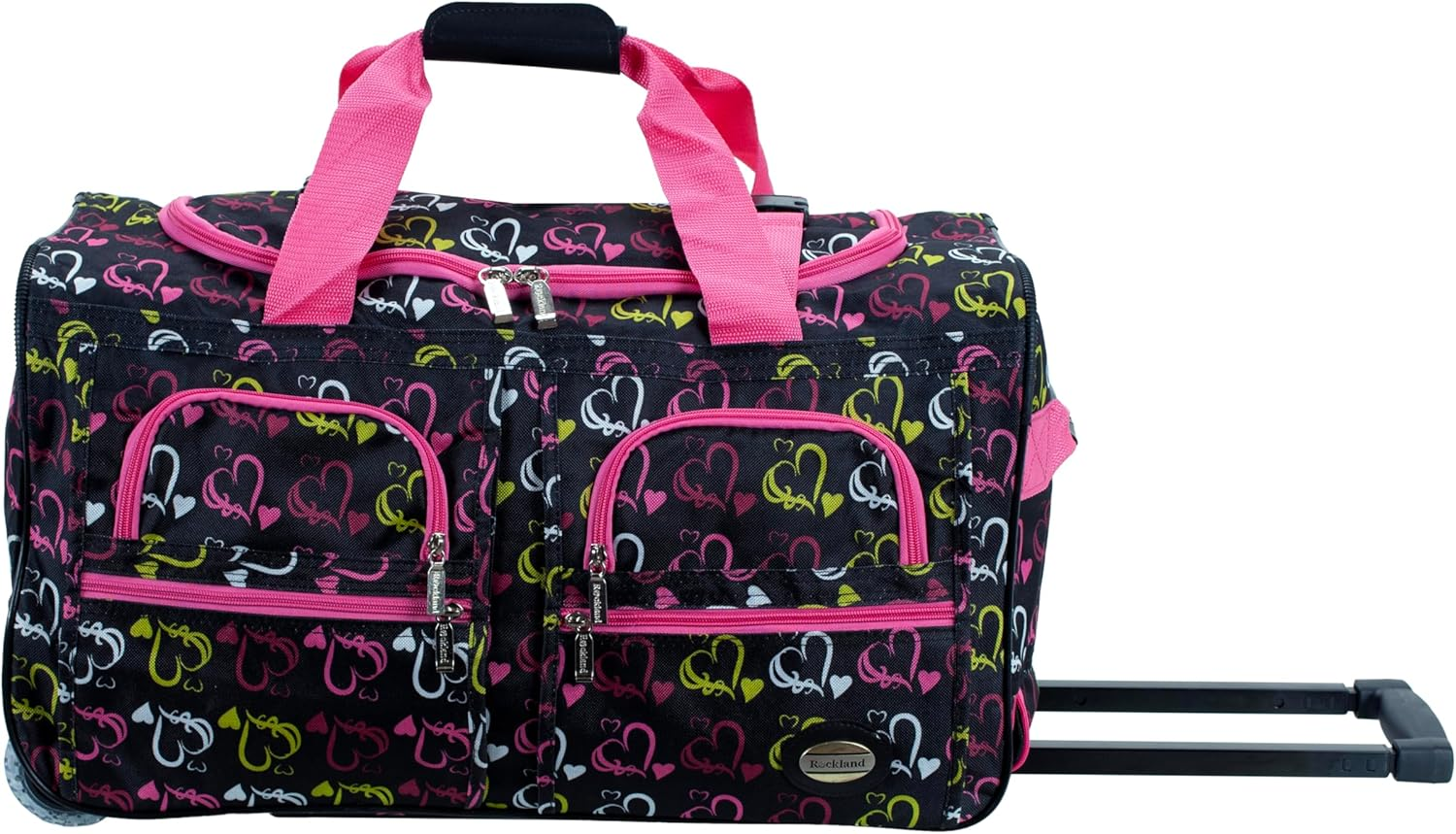 Rockland Melbourne Hardside Expandable Spinner Wheel Luggage, HEART1, 22", Melbourne Hardside Expandable Spinner Wheel Luggage