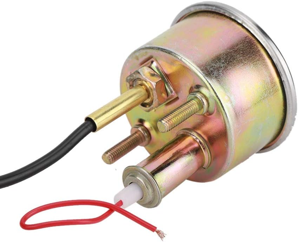 Metal Car 52Mm Mechanical Water Temperature Thermometer Gauge 12V Yellow Light