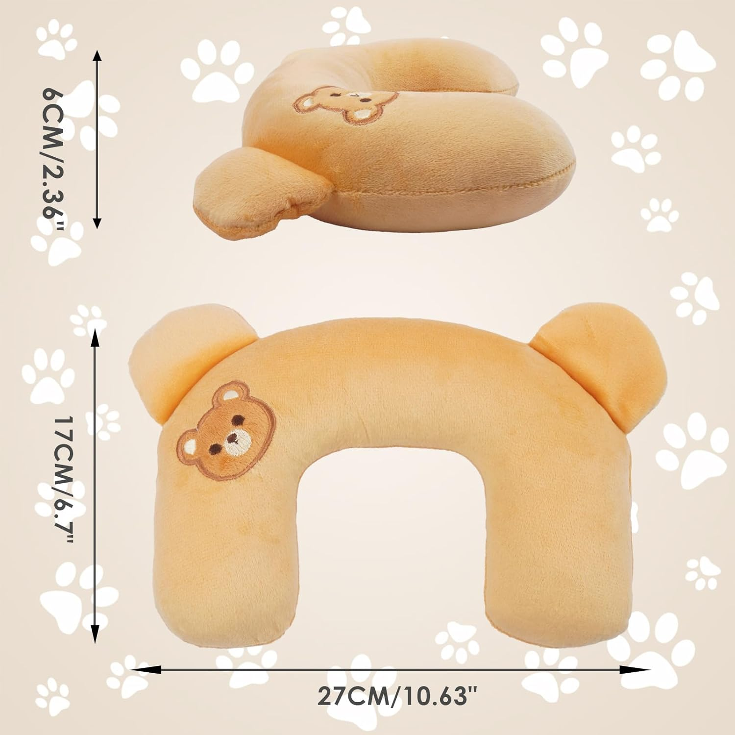 DENTRUN Cat Pillow, Soft Cat Calming Toy, Pillows for Cat Head to Lay On, Cat Beds for Indoor Cats, U Shaped Pet Pillow, Dog Bed Cushion Sleeping Improve Comfort Cat Plush Toy image number 6