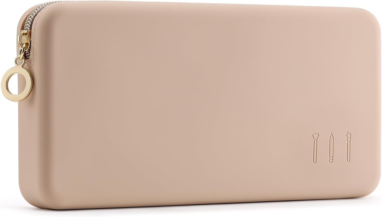 DUOMIAO Zipper Makeup Brushes Bag for Travel, Large Silicone Makeup Brush Holder, Make up Brushes Pouch Case for Makeup Tools image number 4