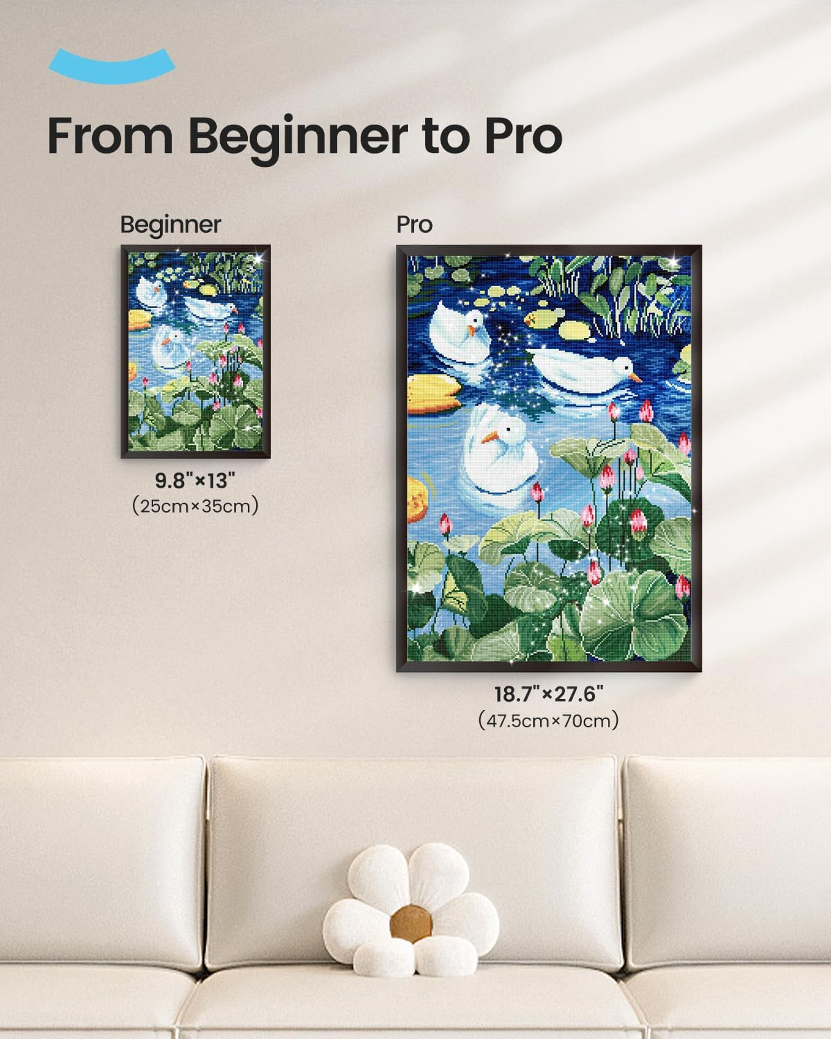 ARTDOT 12 Pack 5D DIY Diamond Art Kits for Adults, Licensed Diamond Painting Kits with Accessories and Tools for Home Wall Decor (12 by 16 Inch) image number 5