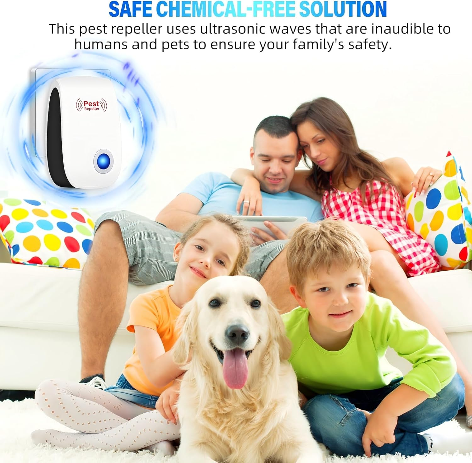 Ultrasonic Pest Repeller 8 Pack, AU Plug-In Indoor Electronic Pest Control Repellent, Efficient Repelling Rat, Spider, Ant, Mosquito, Cockroach, Bed Bug and Other Rodents, Non-Toxic Eco-Friendly