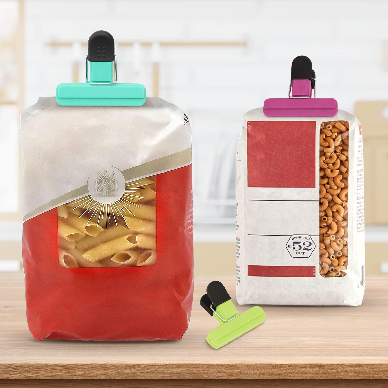 TACGEA Chip Clips, 12 Pack Food Clips, Bag Clips for Food Storage with Air Tight Seal Grip (3''X2.5'') image number 6