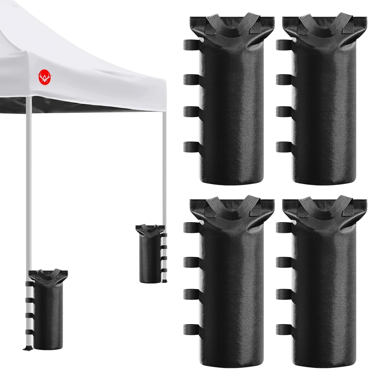 Canopy Weights (130 LBS) Set of 4, Tent Weights Sand Bags for Canopy Legs,Heavy Duty Bags for Outdoor Advertising Tent Shade Fixed Windproof Sandbags(Without Sand,Black) image number 5