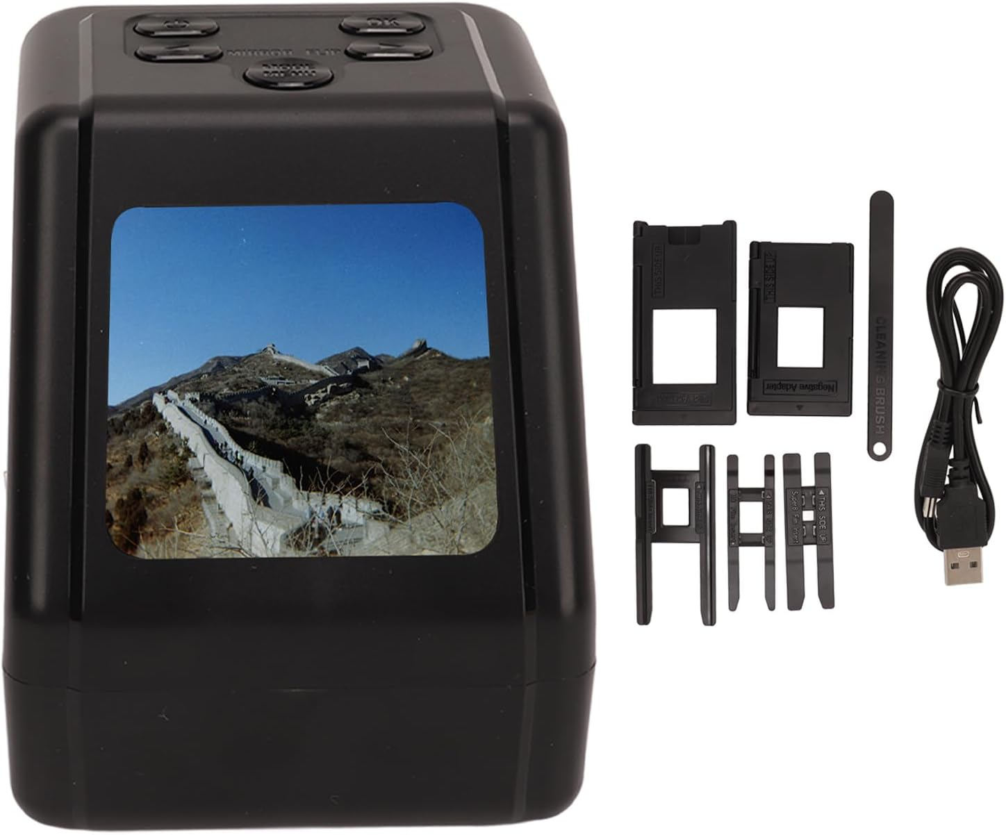 Digital Film & Slide Scanner, 2 Inch Screen LED Backlight Film Negative Scanner with 2MP CMOS Sensor, Compatible with 135, 126KPK, 110, 8Mm Film into 12MP JPG image number 3