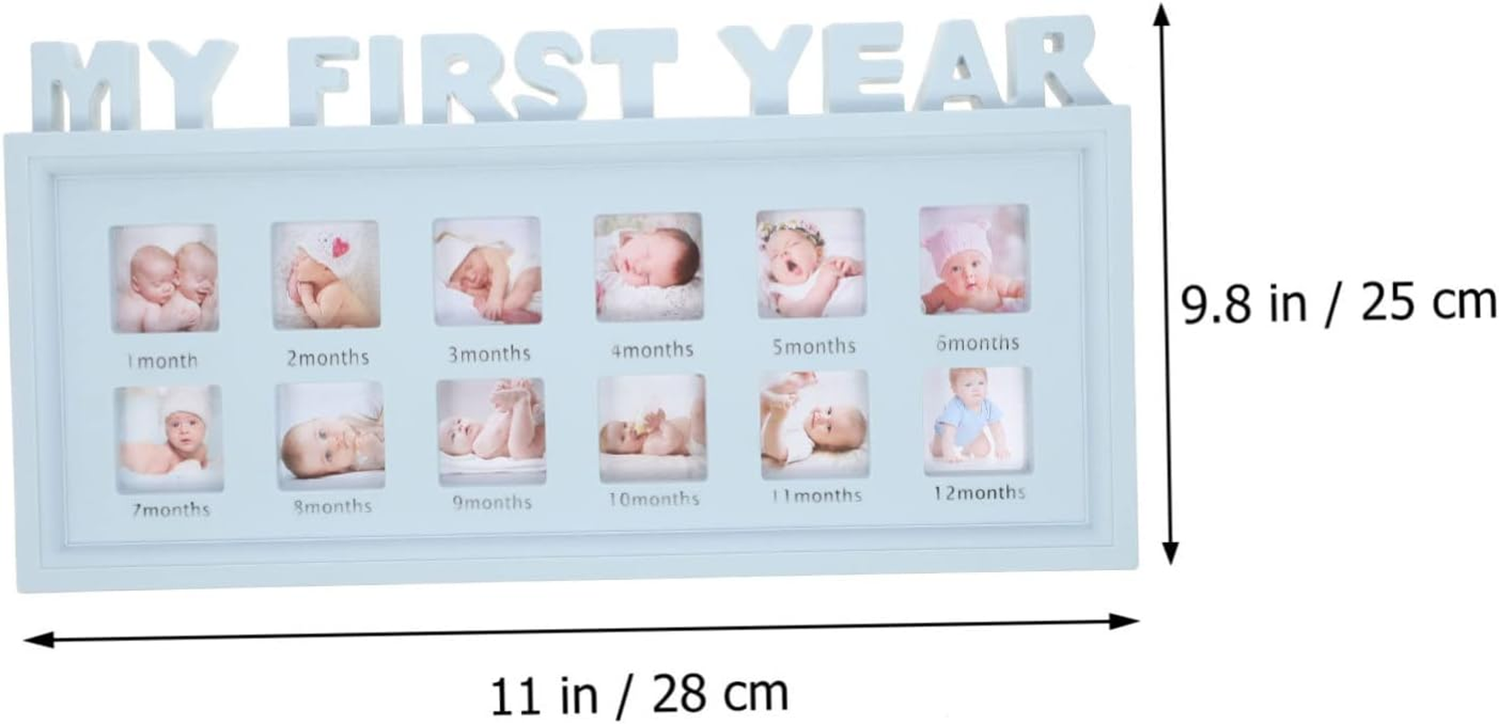 Growth Moments Photo Frame Months Keepsake Frame for Nursery Decor Durable and Delicate Design for Cherishing Special Moments image number 1