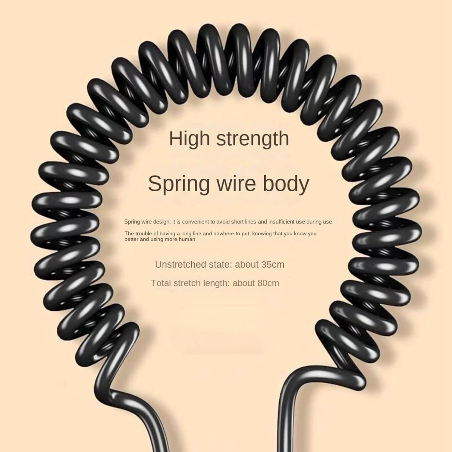 Kaifucy 4Pcs 3.5Mm Spring Earphones Single Side Headphones Earbuds Wired Headset for Mobile Phone MP3 Computer image number 4