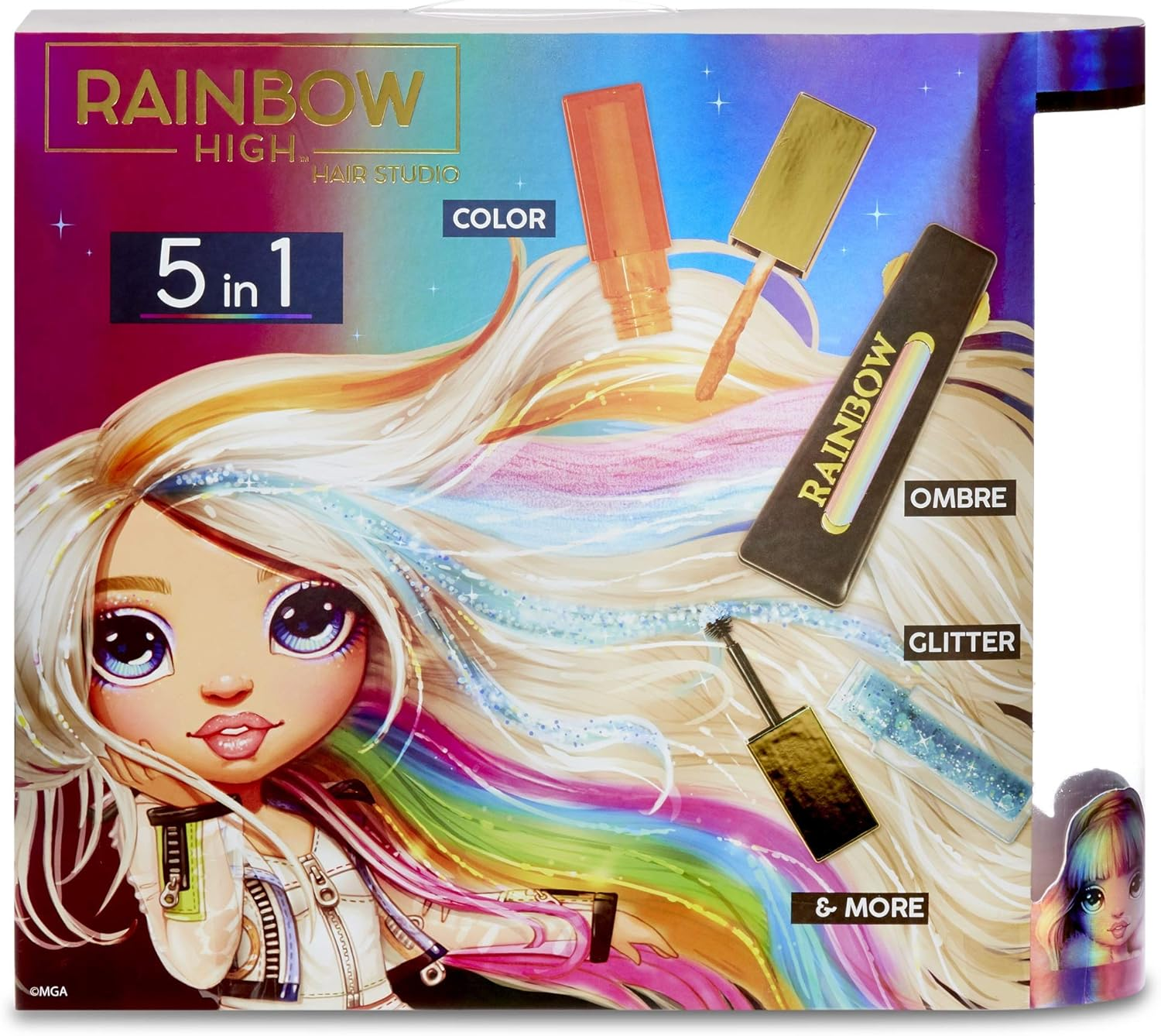 Rainbow High Hair Studio Exclusive Doll - Amaya Raine - Features Extra Long Hair and Washable 5-In-1 Colours image number 3