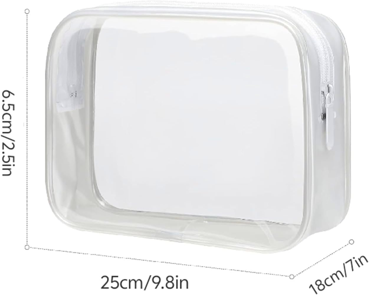 Hysgscwd 3Pcs Toiletry Bag, Clear Makeup Bag, Plastic Zippered Toiletry Carry Pouch, Waterproof Cosmetic Organizer Bag, Portable Cosmetic, Travel Luggage Pouch, Carry on Airport Airline Compliant