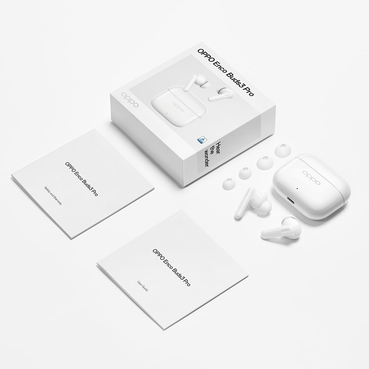 OPPO Enco Buds3 Pro True Wireless Headphones, 54 Hours Runtime, Dynamic Driver 12.4Mm, BT 5.4, Touch Control, Passive Noise Cancellation, Android and Ios, IP55, [Italian Version] image number 3