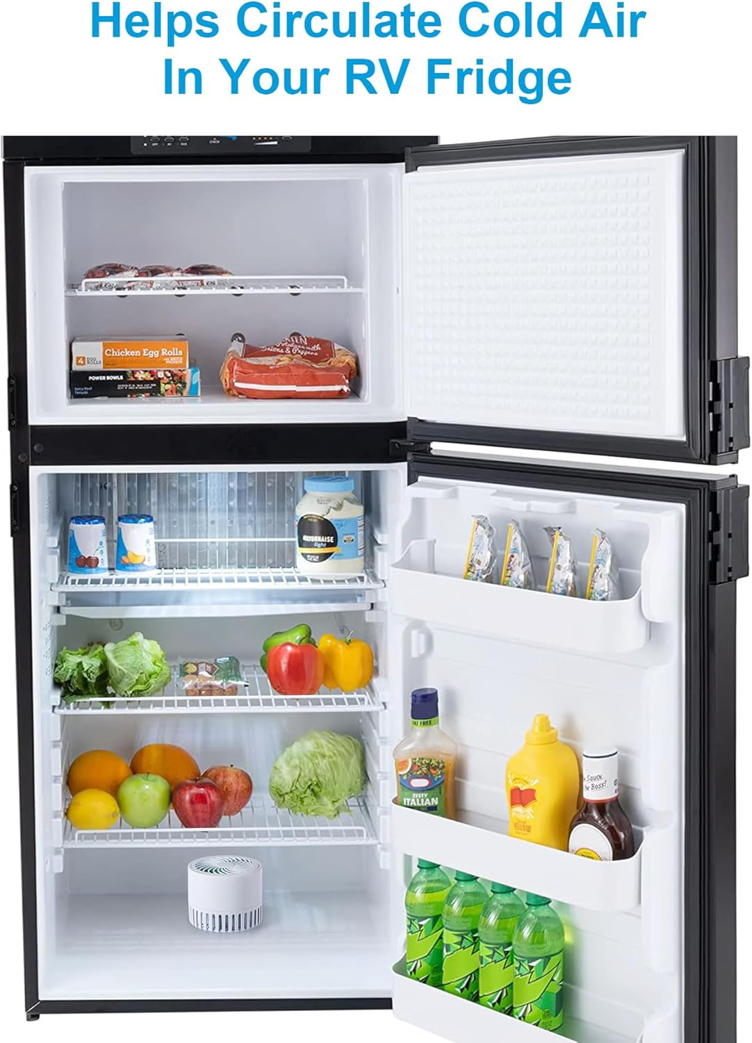 RV Refrigerator Fan, Low Noise, 3000 RPM Motor for Efficient Circulation of Internal RV Fridge Cold Air, Longer Food Preservation Time,Easy On/Off Switch (Excluding Batteries) image number 4