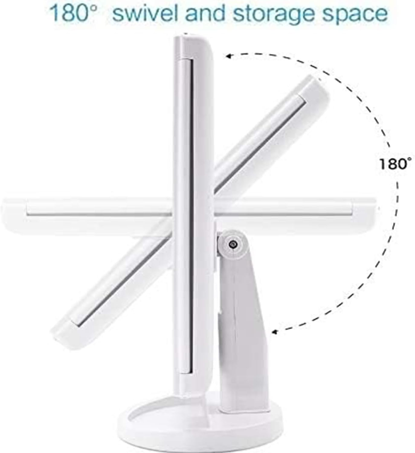 Makeup Mirror Vanity Mirror with Lights,2X 3X Magnification,Lighted Makeup Mirror,Touch Control,Trifold Makeup Mirror,Dual Power Supply,Portable LED Makeup Mirror,Women Gift (White) image number 1