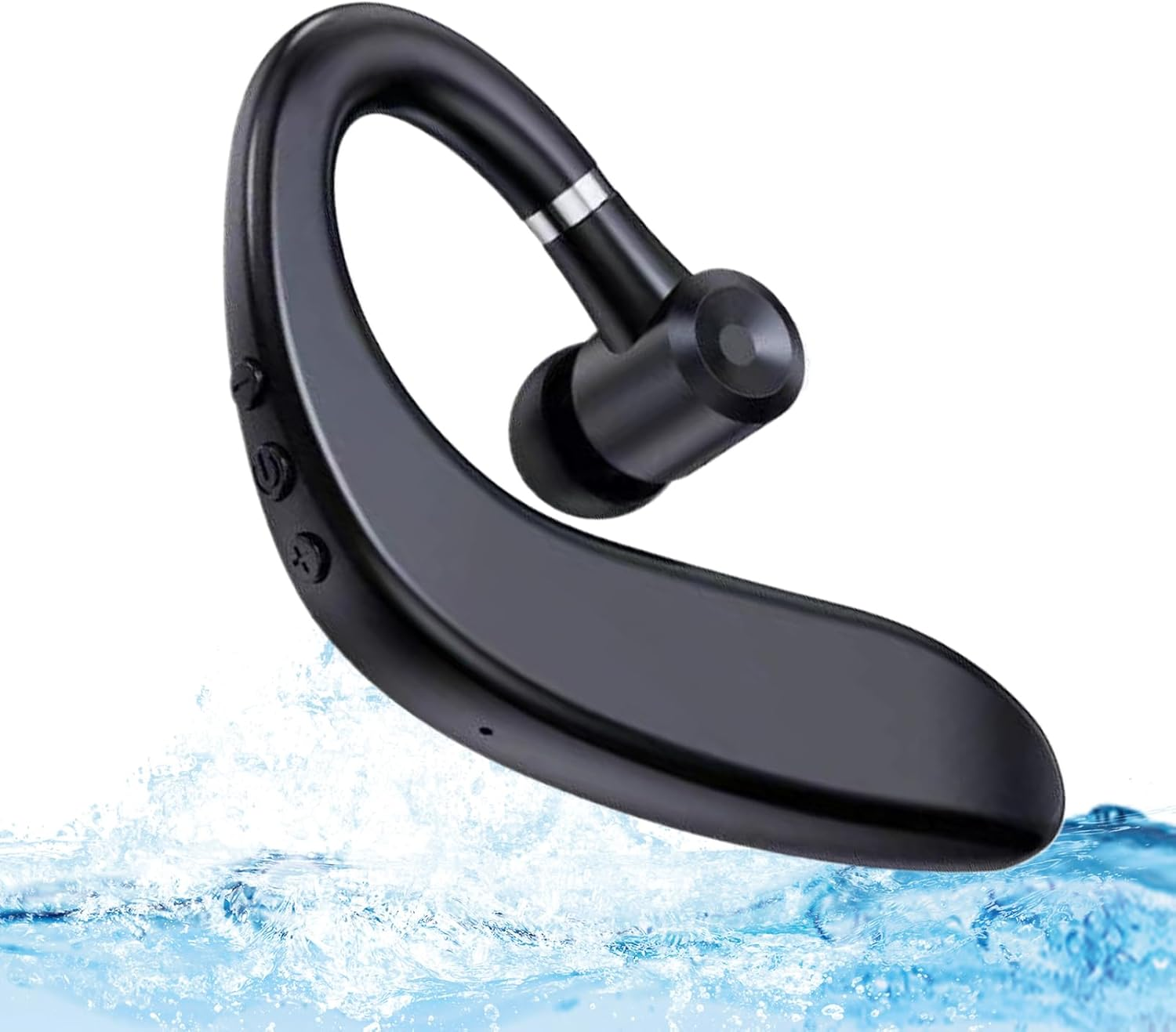 Single Ear Headset - Lightweight Waterproof Build, Advanced Noise Canceling Audio, Secure Sports Hook Fit, Balanced Output with Stable over Ear Support | Clear Call Quality for Driving Business image number 1