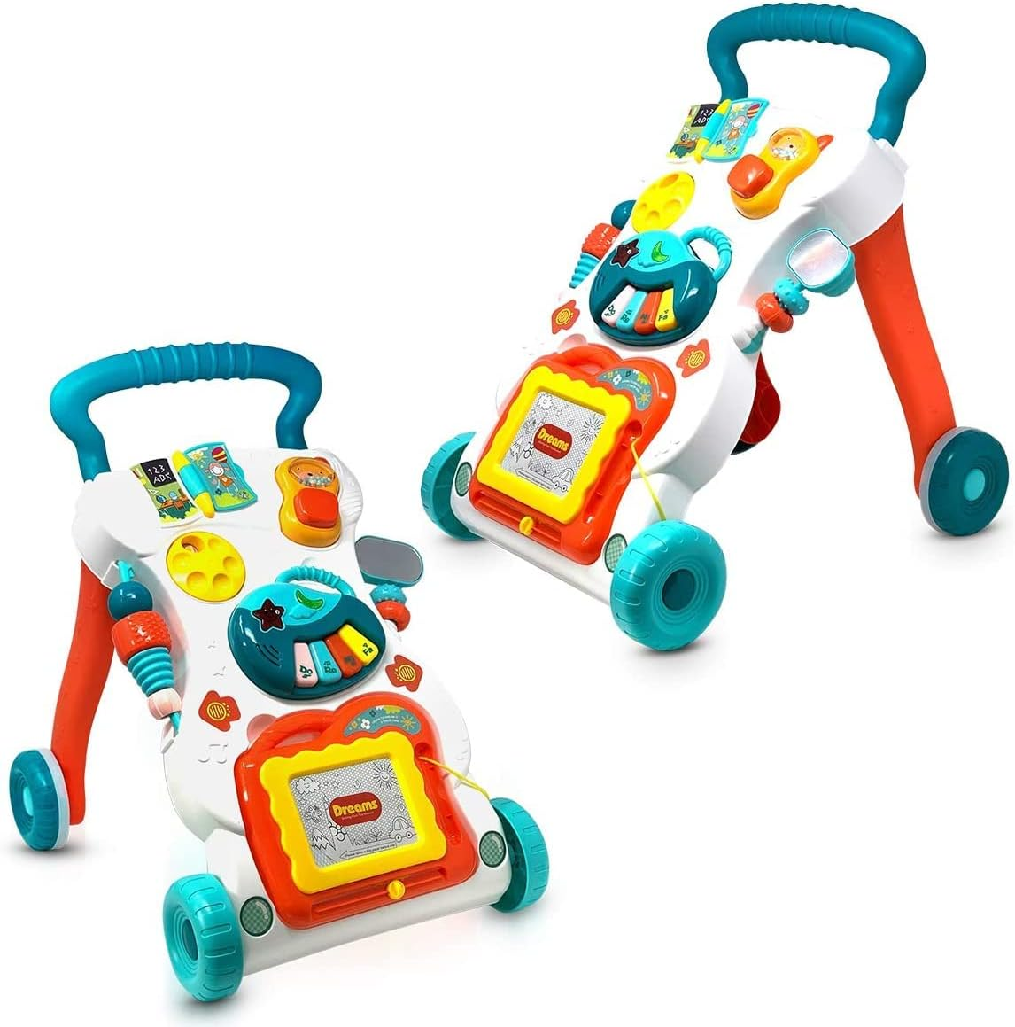 Musical Baby Push Walker Multi-Functional Steps Assistant Toddler Learning Activity