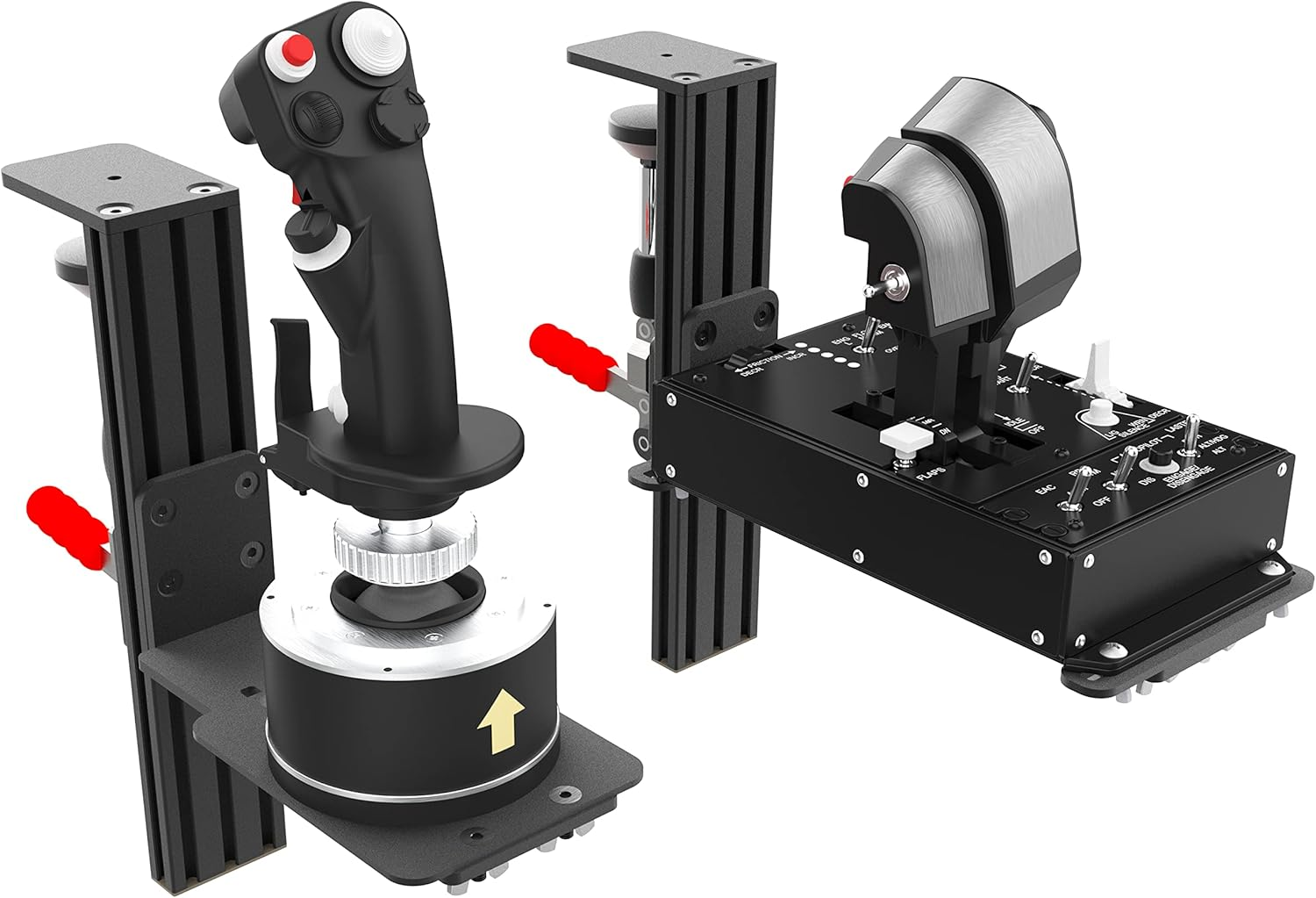 Easyget 2 Set Hotas Desk Mount for the Flight Sim Joystick, Throttle, MFD Compatible with Thrustmaster Hotas Warthog, Thrustmaster MFD (Color Black) image number 5