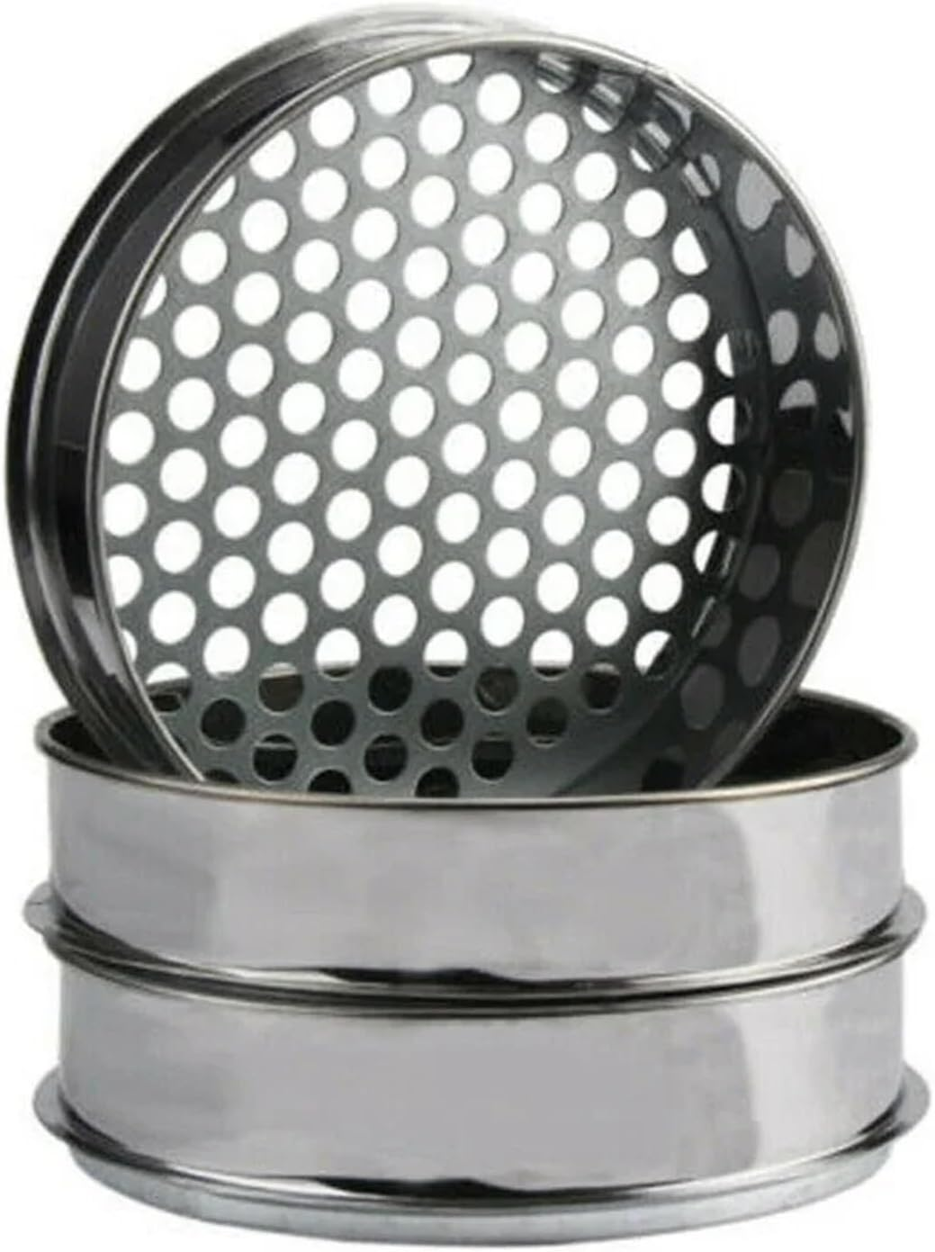 Garden Sieve 1Pc Gardening Metal Home Garden Plants Riddle Soil Sieve Mesh Separating Coarse Materials Garden Supplies 6/7/12Mm Flour Sifter for Baking(Round Hole 6Mm) image number 3