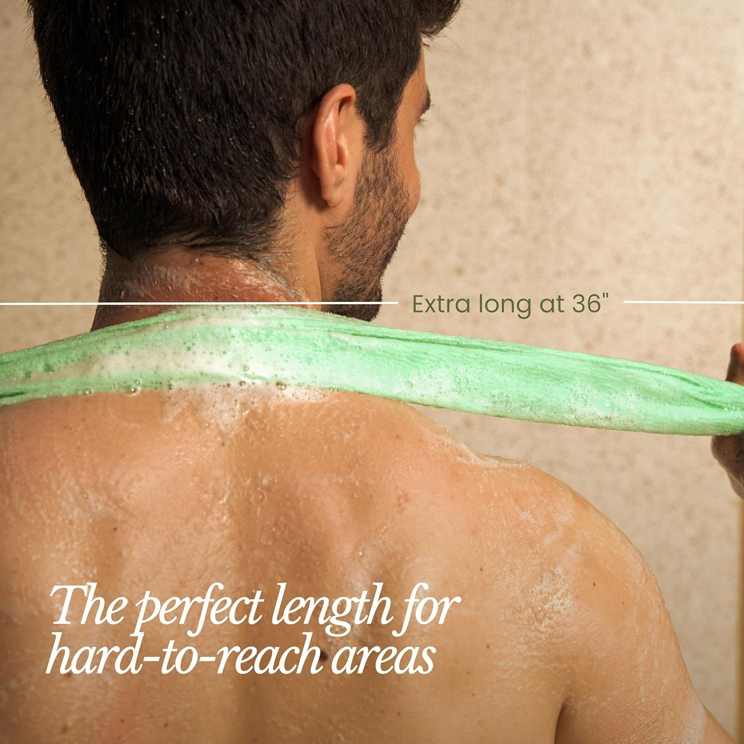 Bare Botanics Exfoliating Towels 2 Pcs (Lavender) &ndash; 100% Nylon Fiber &ndash; Textured Bath Towels &ndash; Shower Scrubber for Smooth Skin &ndash; Suitable for Wet or Dry Use image number 5