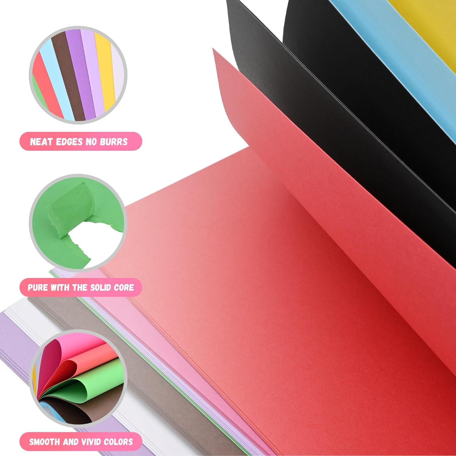 50 Pcs Poster Boards, Vints 11.7 * 16.5 Inches A3 Size 10 Assorted Colorful Poster Board Bright Blank Display Board for School Arts, Classroom Crafts, Exhibits and Notices image number 5