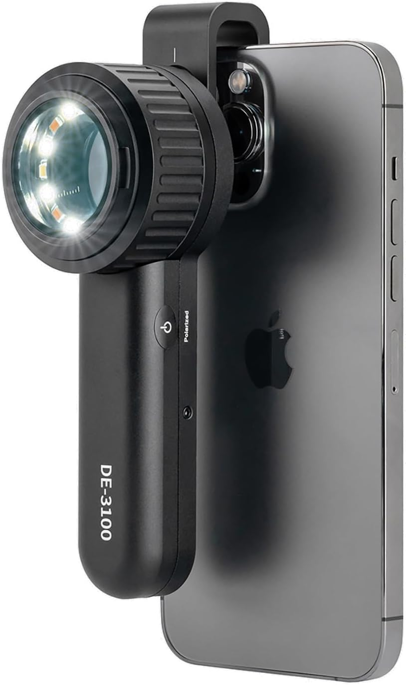 IBOOLO DE-3100 Dermatoscope, 10X Magnify Skin Analyzer Machine Polarized Dermatoscope image number 4