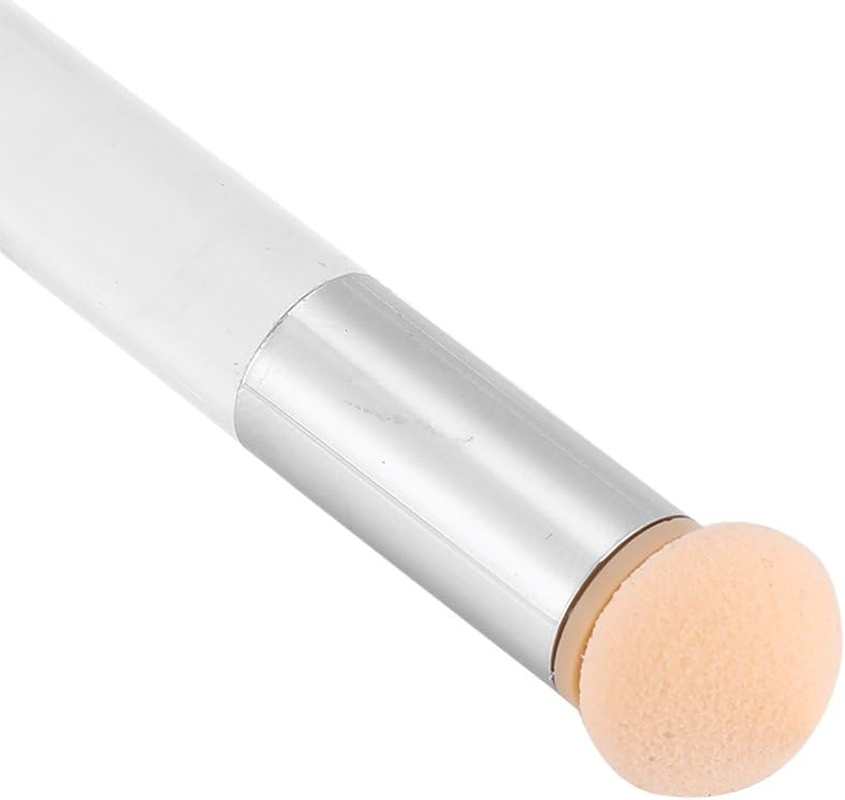 Double End Set UV Gel Nail Art Painting Gradient Shading Brush + 4 Additional Sponge Heads (2 Colours) (Transparent) image number 3