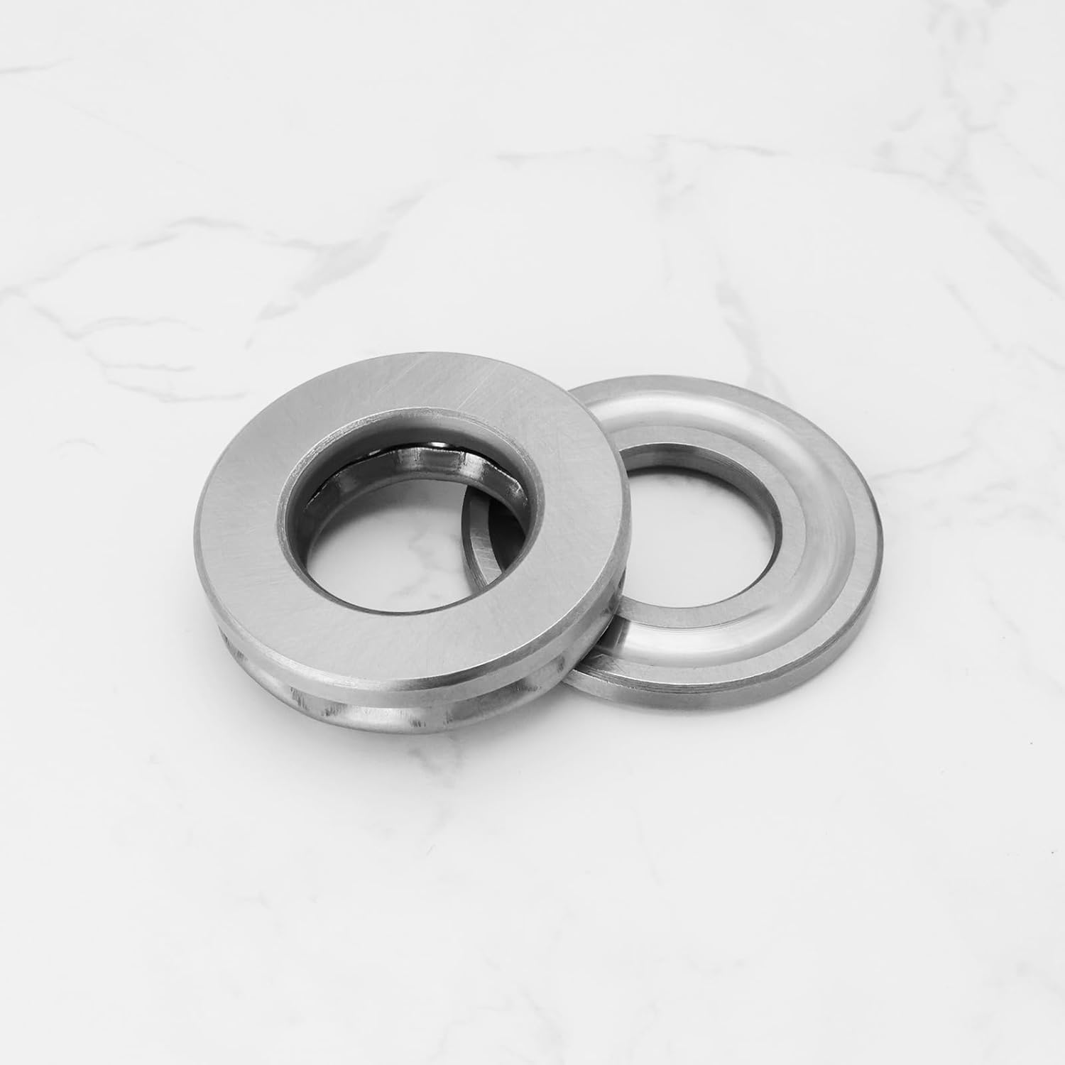 2Pcs Thrust Ball Bearing 51203 with Washers 17Mm Bore 35Mm OD 12Mm Thick Plane Axial Ball Bearing Compatible with Ifor Williams Trailer Knott Jockey Wheel Handle image number 4