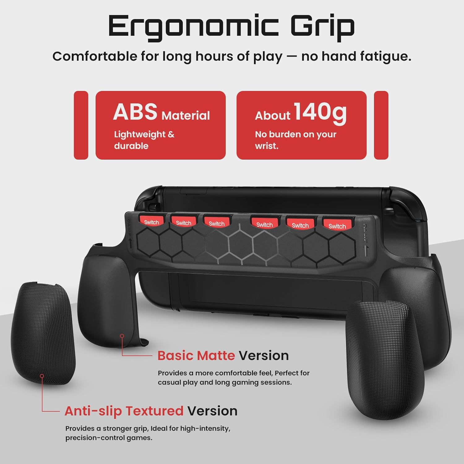 THRAU Switch 2 Grip Case with 6 Game Card Slots for Nintendo Switch 2, Ergonomic Grip Case with Replaceable Grips Dockable, Perfect Accessories for Switch 2 Console image number 1