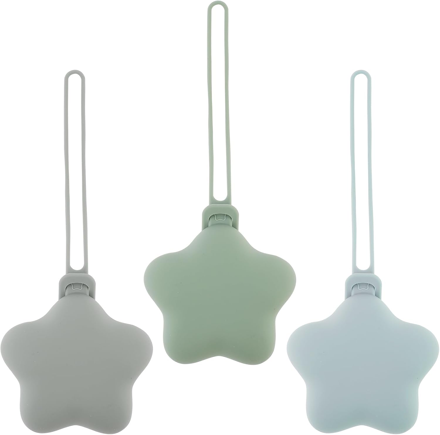 DJAPWPX-3 Pcs Silicone Pacifier Holder Case, Safe and Soft Material Pacifier Pouch, Portable Pacifier Case, Protective Pacifier Storage Case, Easy to Clean for Diaper Bag Stroller (B)