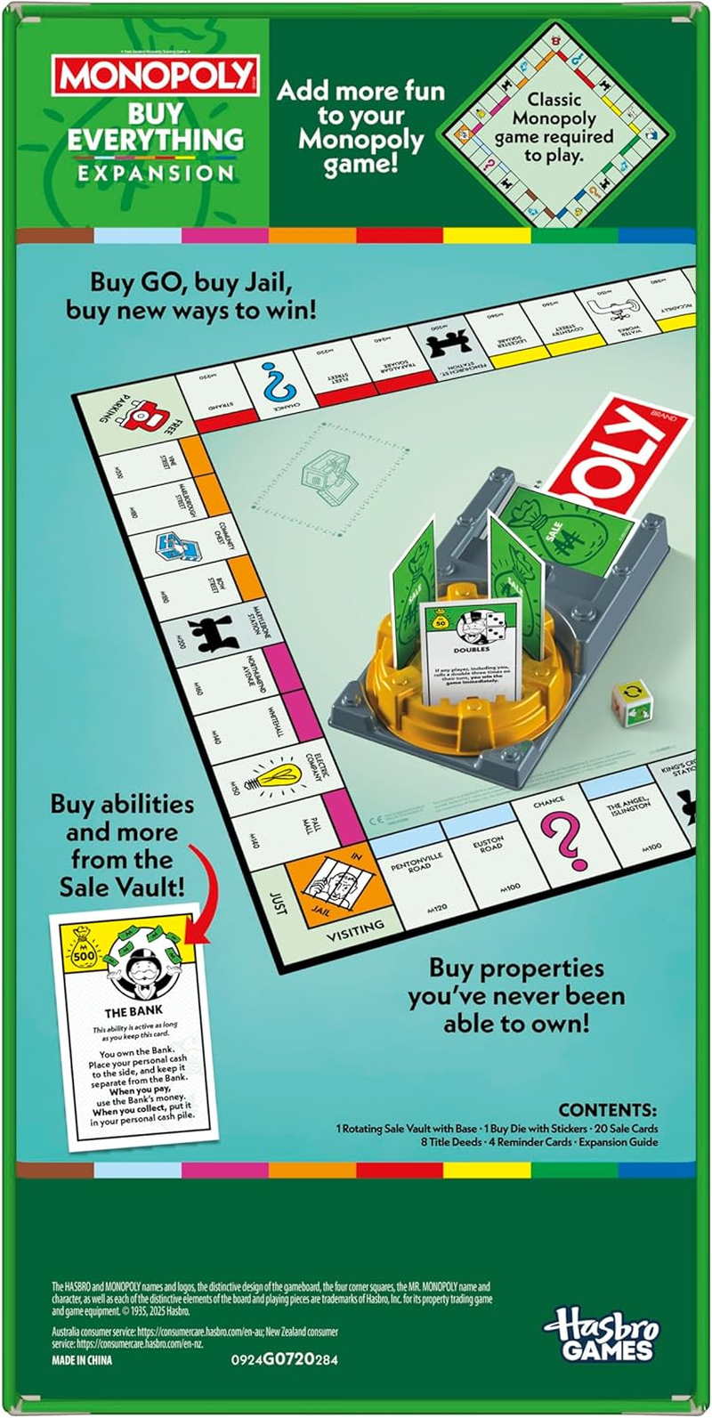 Monopoly Buy Everything Expansion | Add More Fun to Classic Monopoly Game and Play Faster | Ages 8+ | 2-6 Players | 40 Mins. | Family Board Games