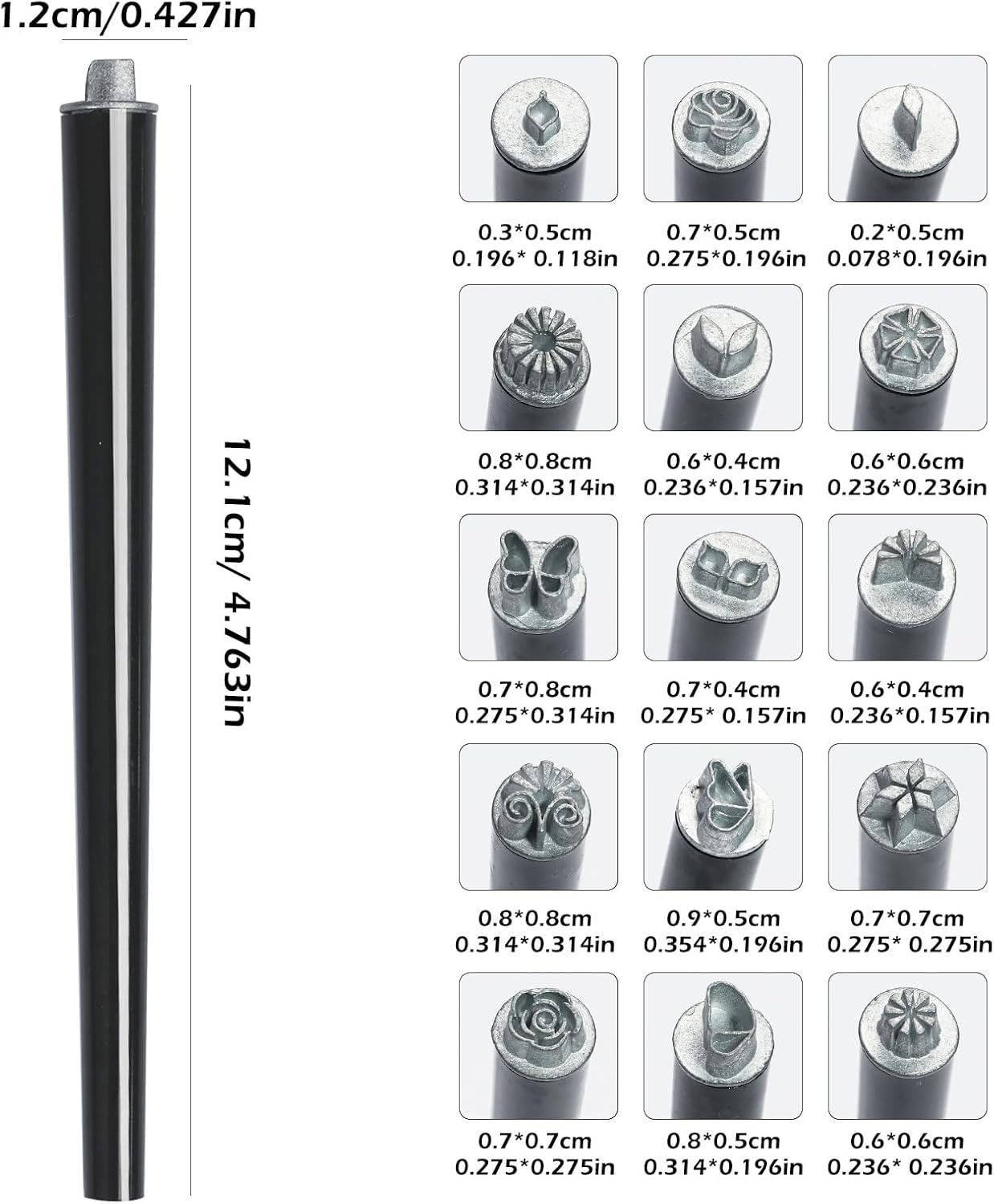 Nail Polish Stamp | Nail Stamping Pen,Design Tools with Different Patterns Professional Manicure for Beginners Women Home Salon image number 3