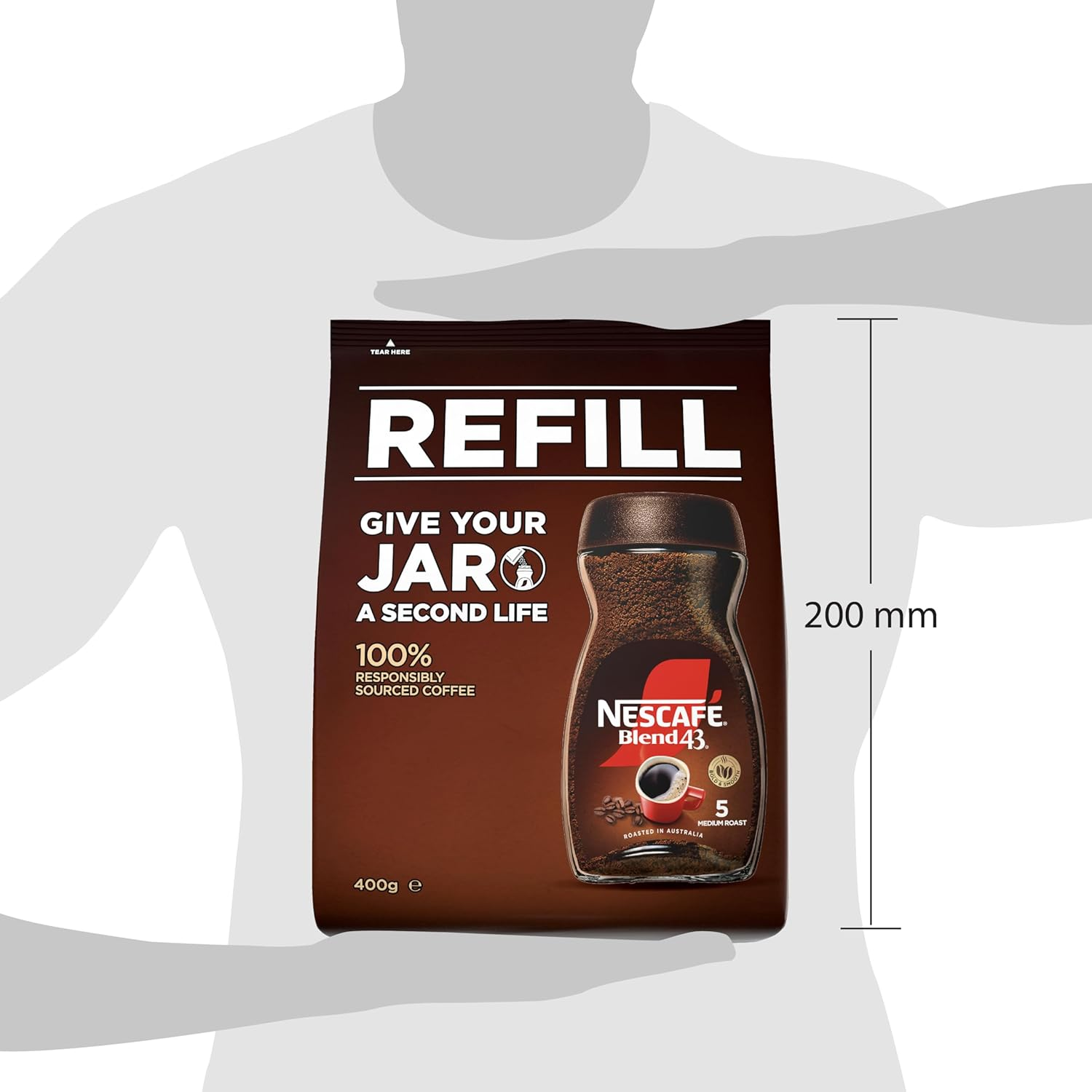 NESCAF&Eacute; Blend 43 Instant Coffee Refill 400 G image number 2