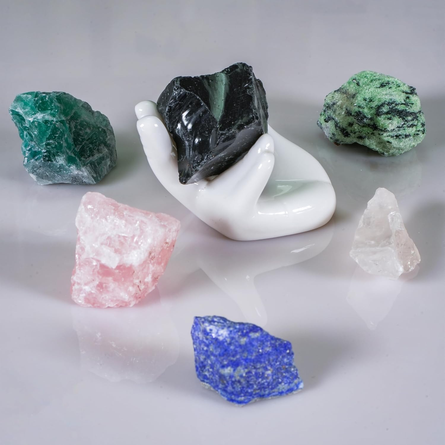 Anxiety Release Crystal Set - 6 Natural Stones for Calming Panic & Easing Overthinking - 2 image number 3
