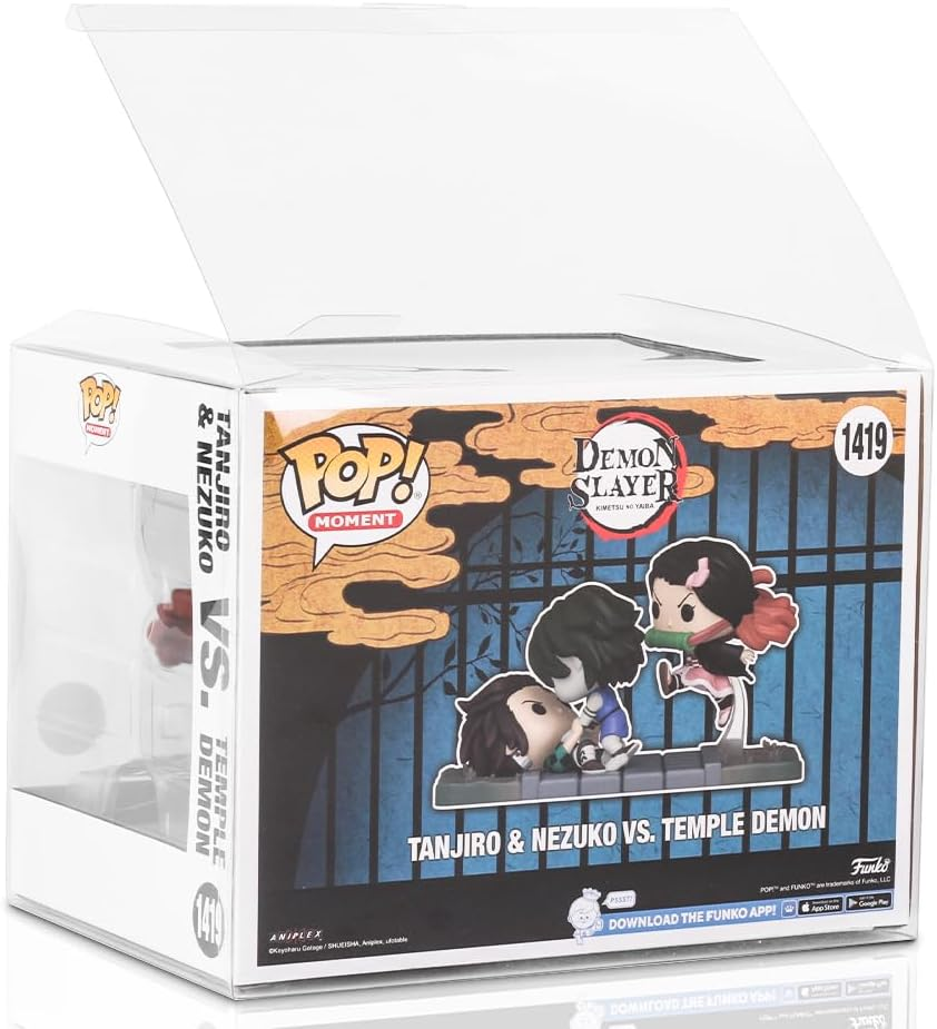 Baskiss 2 Pack Protector Covers for Funko Pop Moments, Ultra Thick 0.5Mm Protector, Clear Pop Case, Acid Free, Crystal Clear Heavy Duty Display Box with Locking Tab (2) image number 3