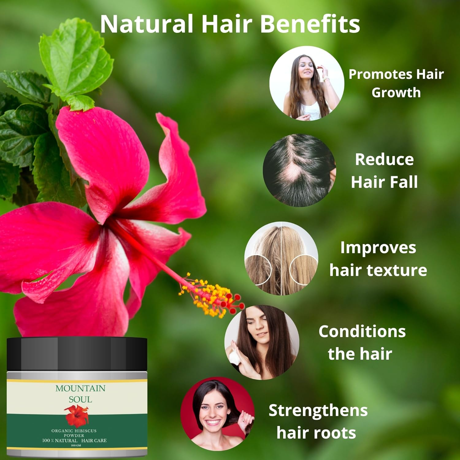 Mountain Soul Organic Hibiscus Powder 100Gm X 4 image number 2