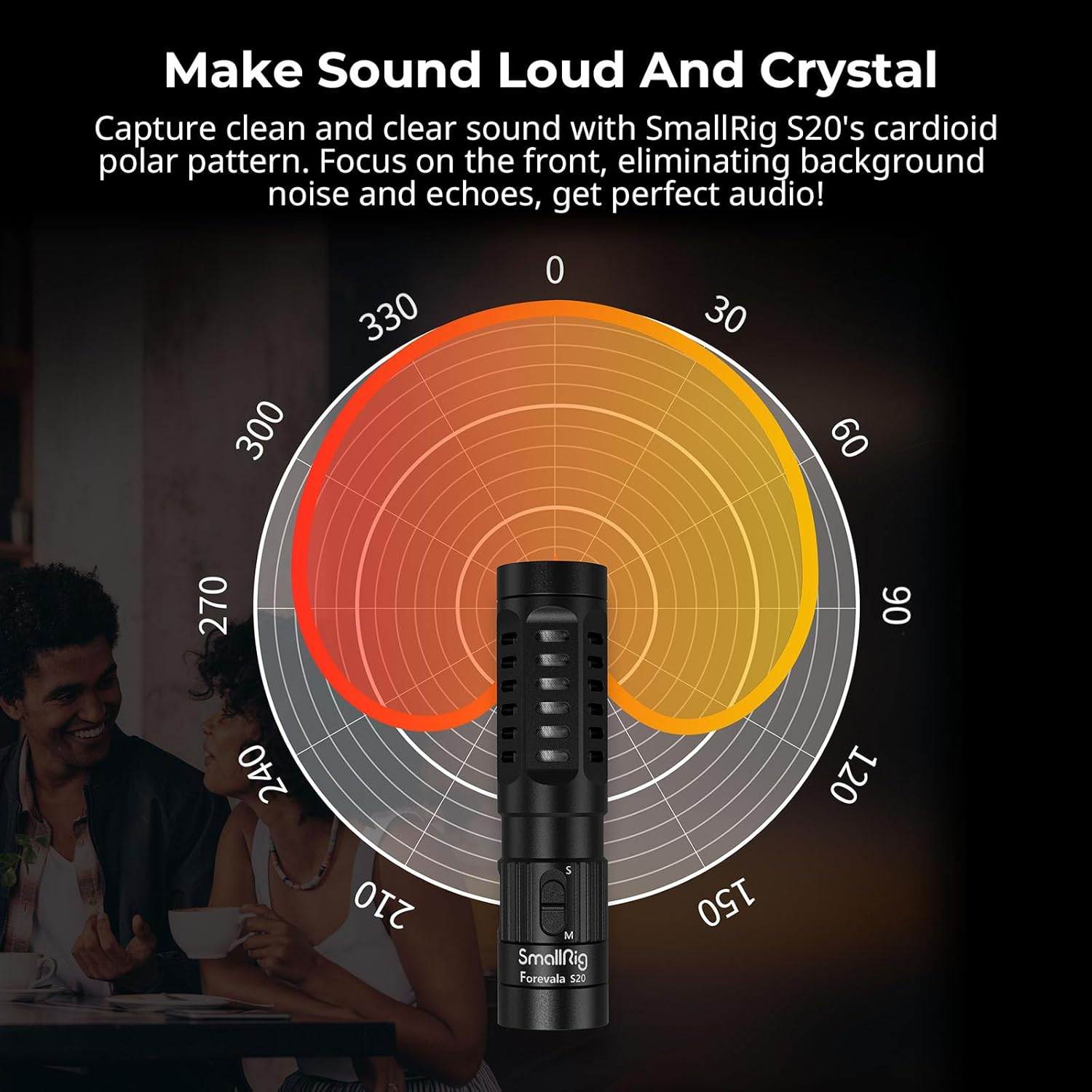 Smallrig Shotgun Microphone with Shock Mount, Compact On-Camera Microphone Dual Mic with Windscreens, for DSLR Cameras and Camcorders, for Iphone, for Android Smartphones - 3468 image number 3