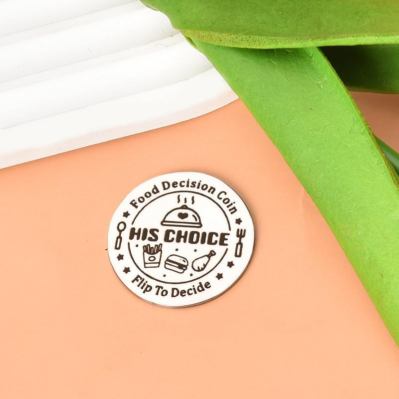 Valentines Day Gifts for Boyfriend Girlfriend Creative Date Night Game Couples Anniversary Engagement Wedding Gifts for Him and Her Choice His Choice Food Decision Coin for Husband Wife image number 3