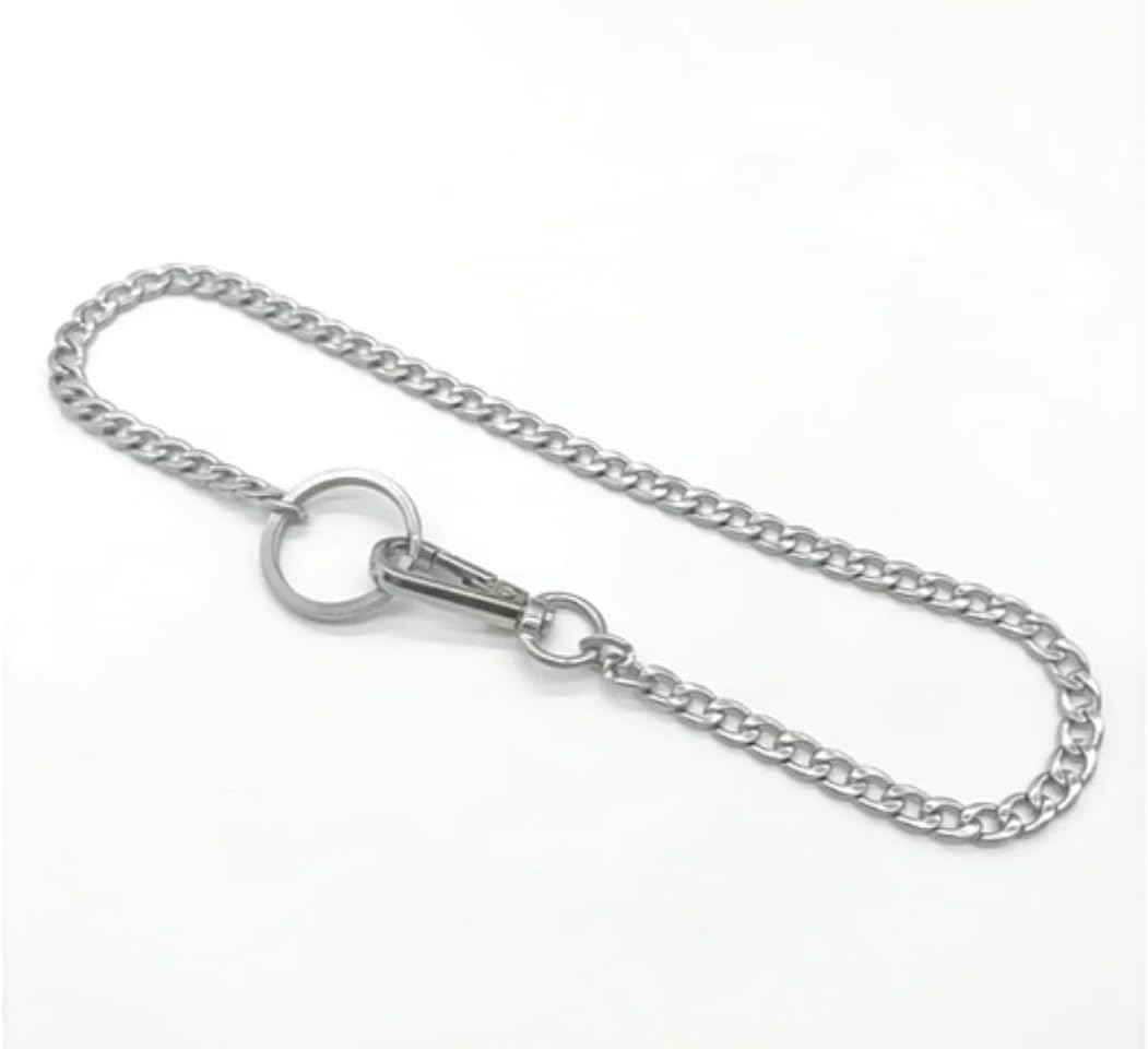 Stainless Steel Trouser Wallet Chain, 42Cm Long, 2-Piece Set, Silver image number 1