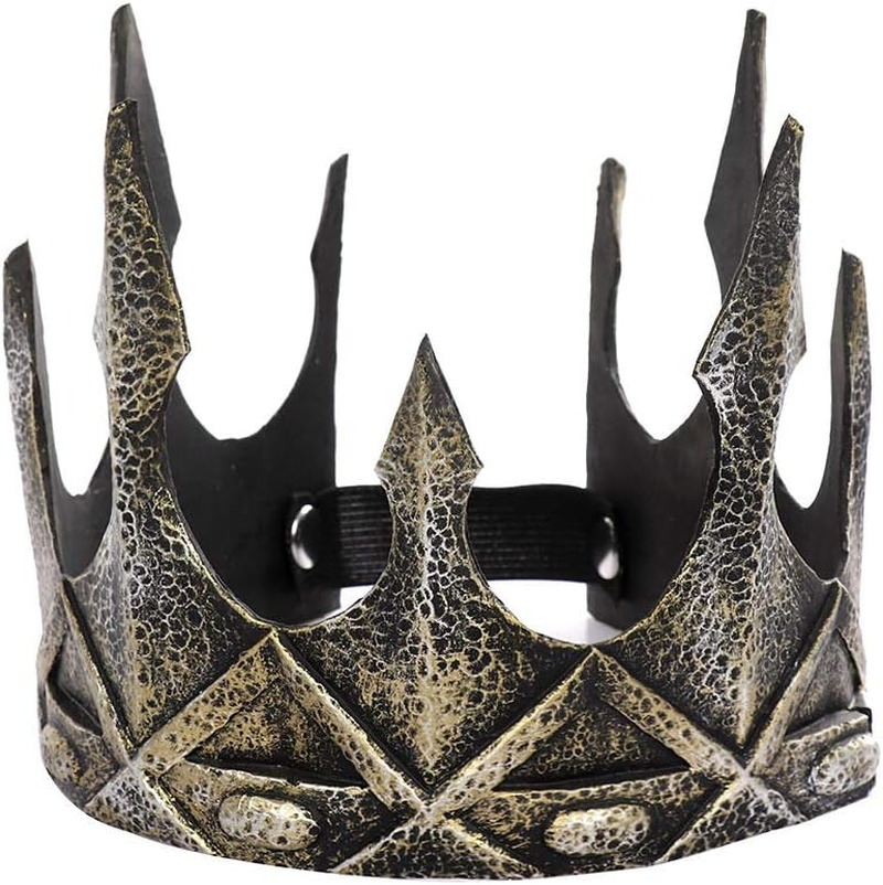 Liatunou Regal King'S Crown,Adjustable Royal Crown Prince Tiara,Medieval King Costume Accessories for Adult Kids