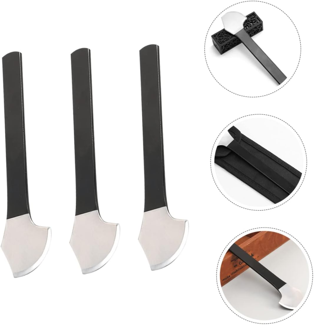 SOPOTUTU 3Pc Foot File Tool Set Professional Pedicure Supplies for Dead Skin Removal Handheld Foot Scrubber for Home Use Suitable for Callus and Hard Skin Care image number 4