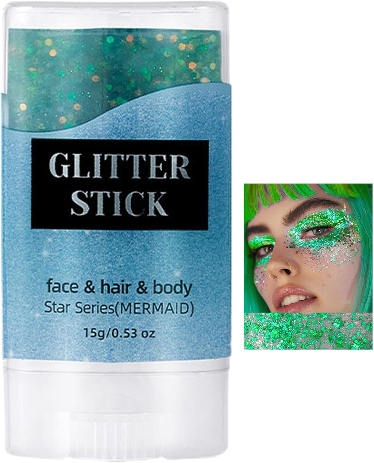 Stick Hair Glitter | Festival Makeup Face Glitter Stick - Skin-Friendly Versatile Shimmer Makeup for Stage School Celebration Party Events