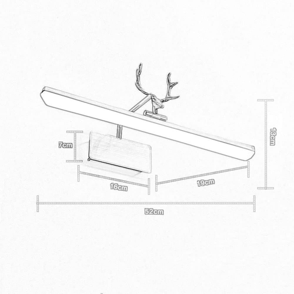 LED Vanity Light 52Cm Mirror Front Lamp, Bathroom Natural White Wall Bath Lighting Fixtures for Makeup Vanity Table, Frame Picture Lights, 11W 4000K Wall Mirror Lamps XXZ image number 2
