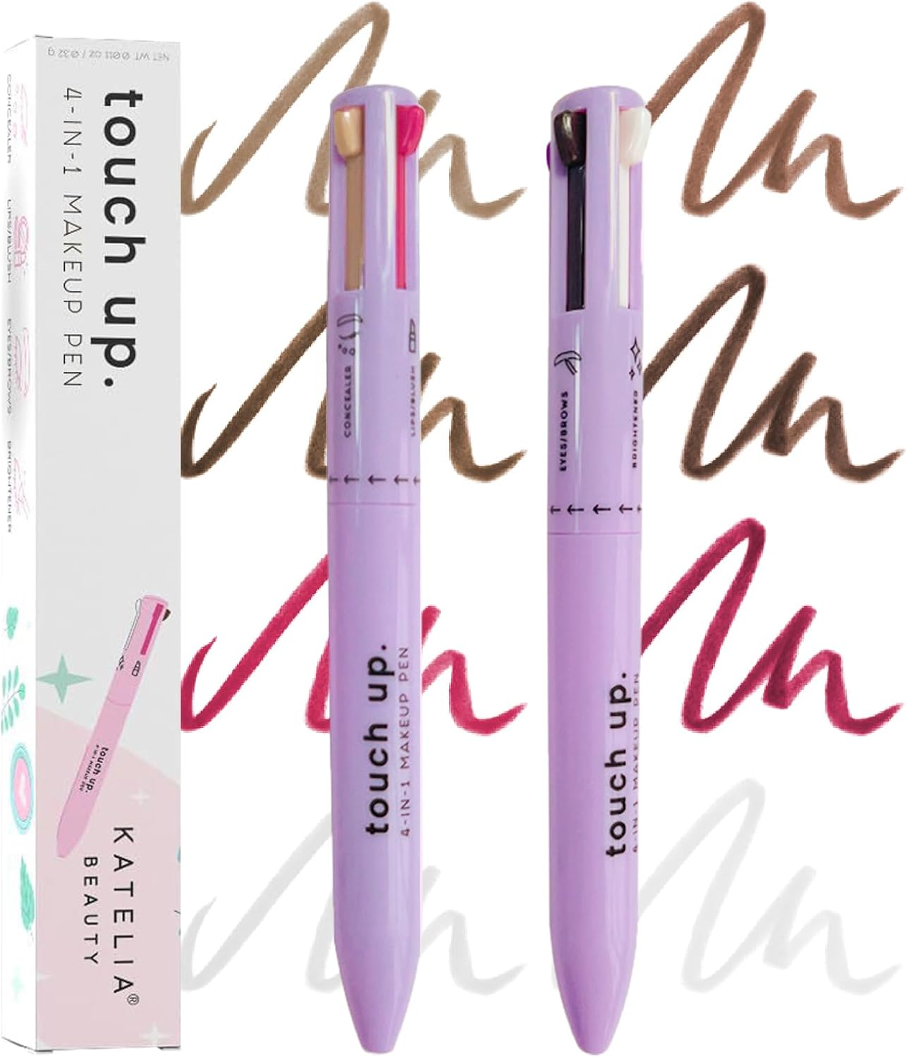 4-In-1 Makeup Pen, 8 Color Eye Liner, Brow Liner, Lip Liner, & Highlighter Pen, Waterproof All in One Makeup Pen Eye Long-Lasting Multi-Function Makeup Beauty Pencil #B image number 1