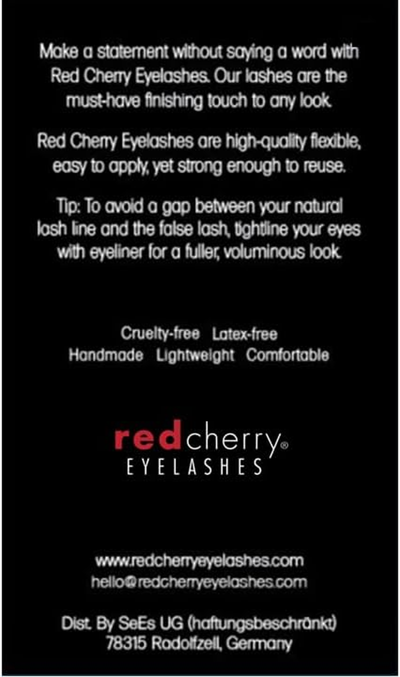Red Cherry #DW False Eyelashes (Pack of 4 Pairs) image number 2