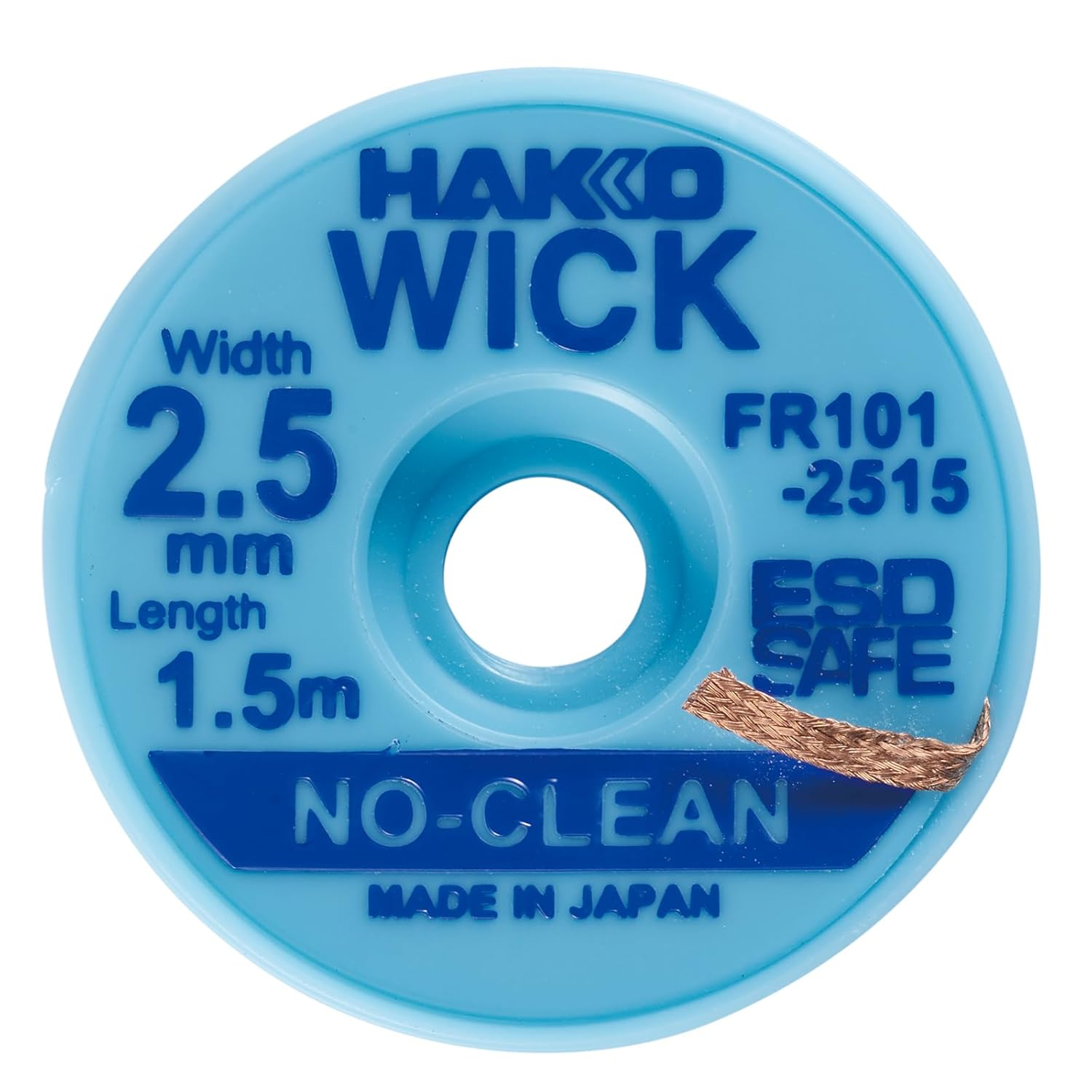 Hakko Solder Suction Wire Wick, FR-101, No Clean, 0.1 Inch X 4.9 Ft (2.5 Mm X 1.5 M) FR101-2515-J image number 2
