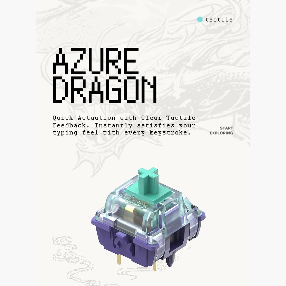 Gopolar Azure Dragon Switch V4, Similar Holy Panda Tactile Switch for Custom Mechanical Keyboard(110Pcs) image number 2