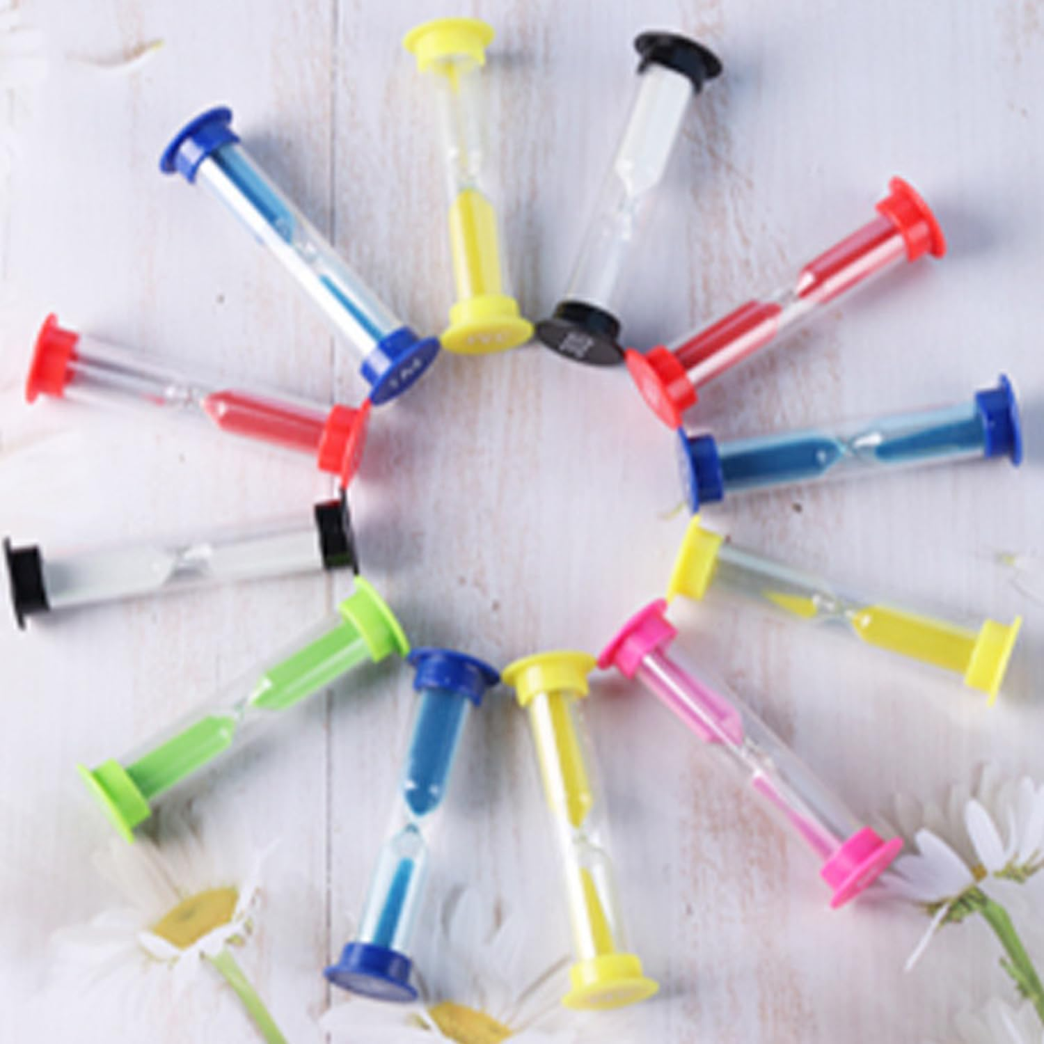 Hourglass Sand Timer 4Pcs, 2Mins Plastic Hourglass Timer, Colorful Hourglass Timer image number 2