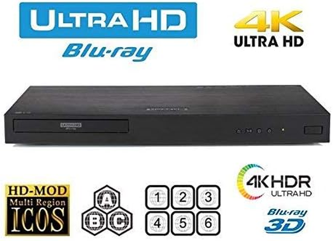 New LG UBK90 UHD Streaming - 4K - 2D/3D - Region Free Blu Ray Disc DVD Player - PAL/NTSC - USB - 100-240V 50/60Hz for World-Wide Use & 6 Feet Multi System 4K HDMI Cable image number 6