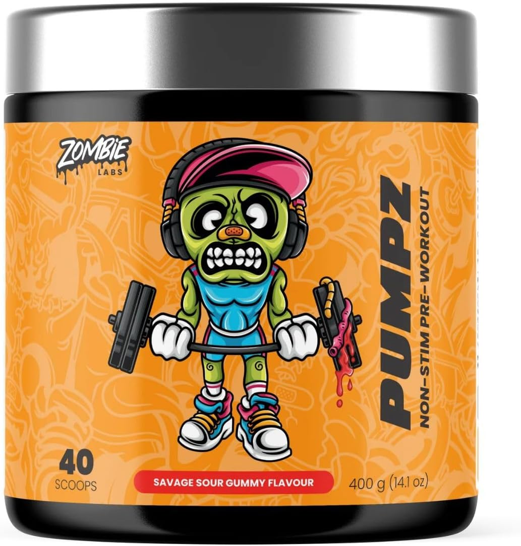 Zombie Labs Pumpz Non-Stim Pre Workout Sour Gummy 40 Serves image number 4