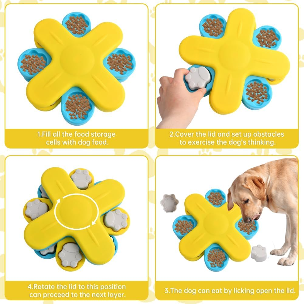 Dog Puzzle Toy, Dogs Puzzles Feeder, Puppy Enrichment Toy for Large Medium Small Dogs, Interactive Do-G Toys Treat Puzzle Dog Enrichment Toys image number 3